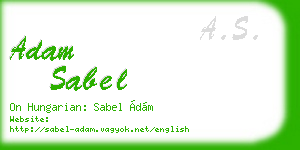 adam sabel business card
